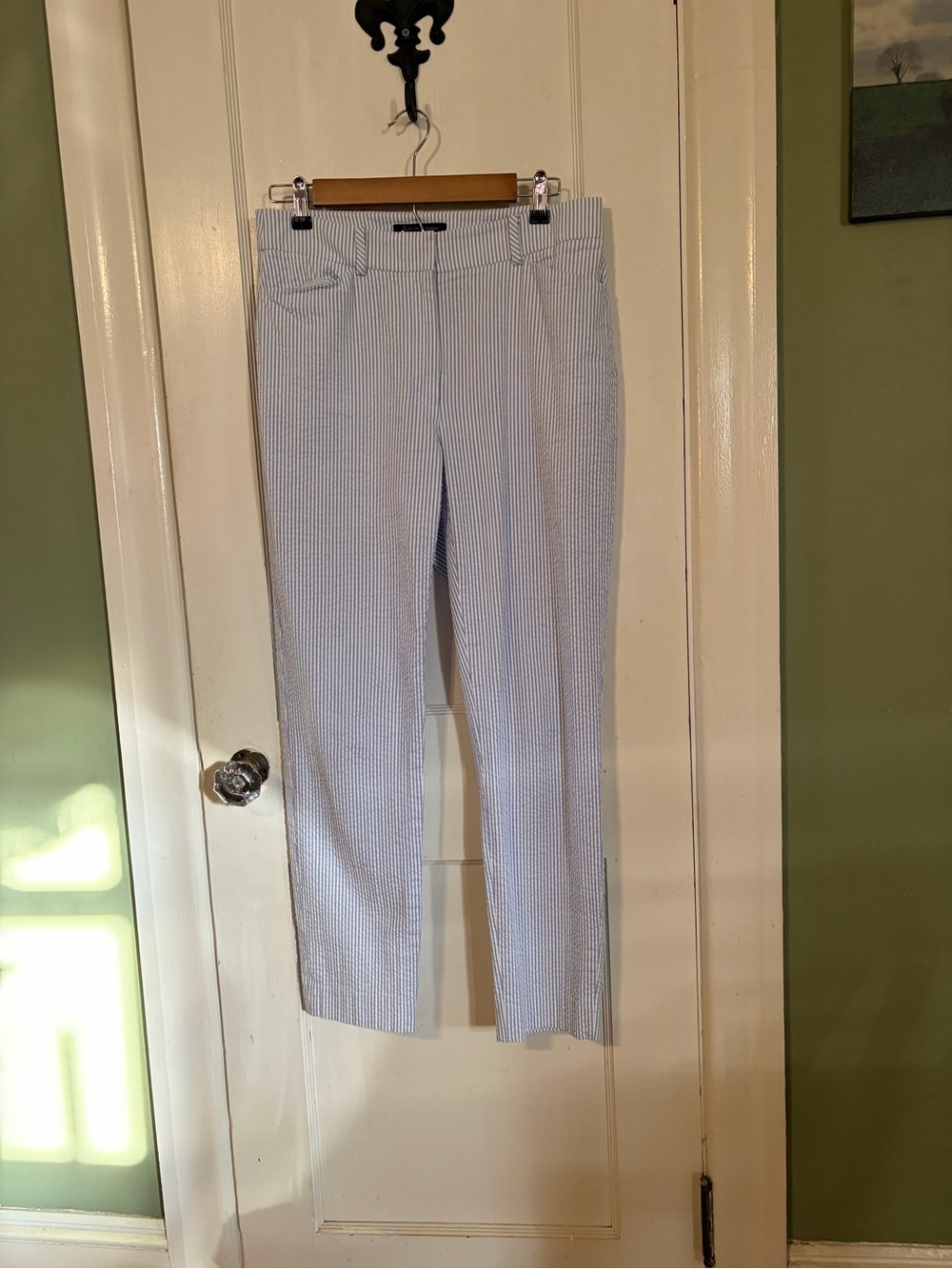Brooks Brothers Light Blue Seersucker Chinos